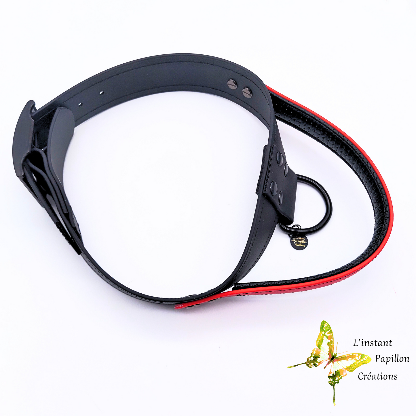 Collier d'intervention bicolore en Biothane®