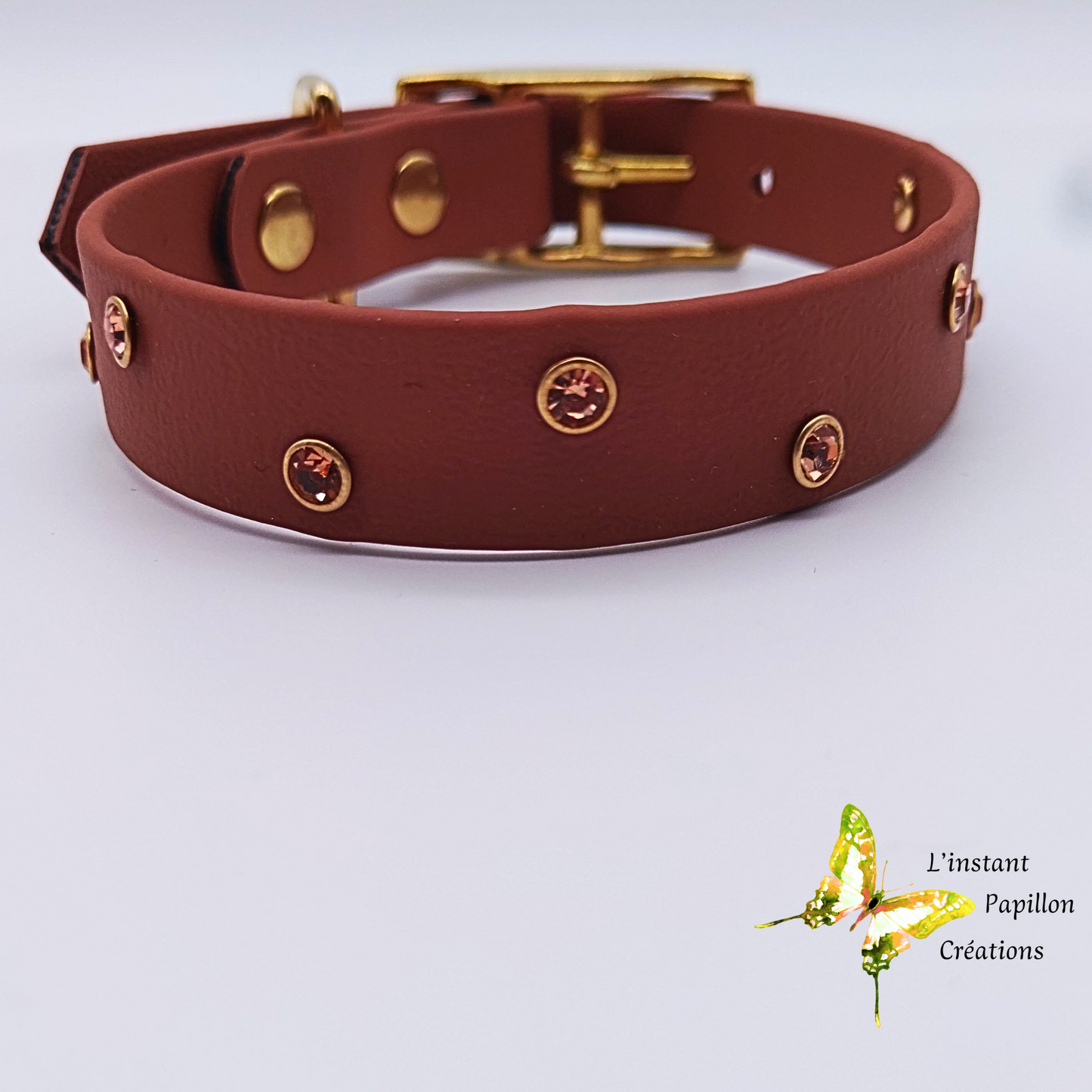 Collier Biothane® strass