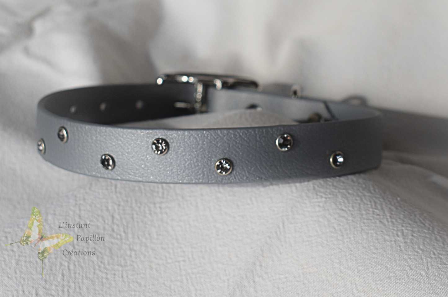 Collier Biothane® strass