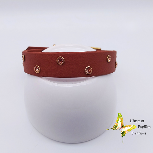 Collier Biothane® strass