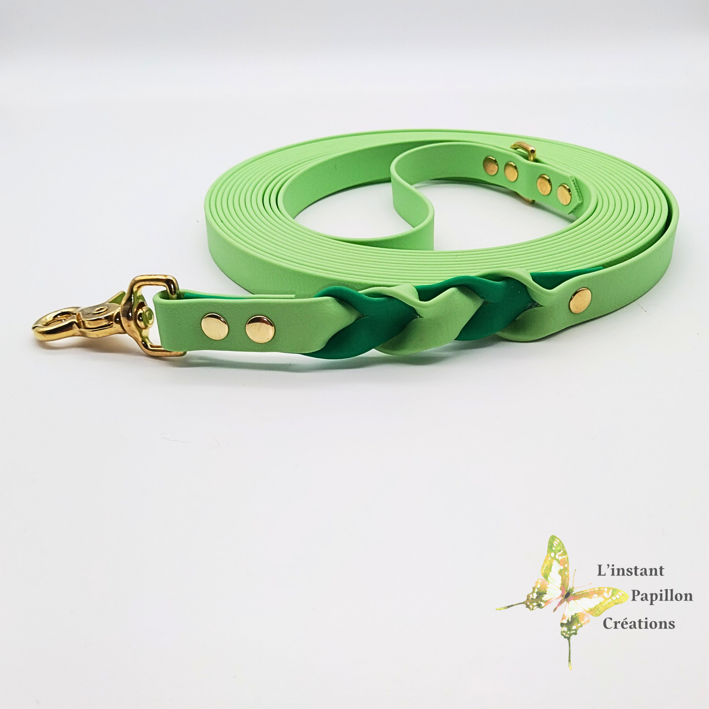 Laisse Biothane® tressée bicolore