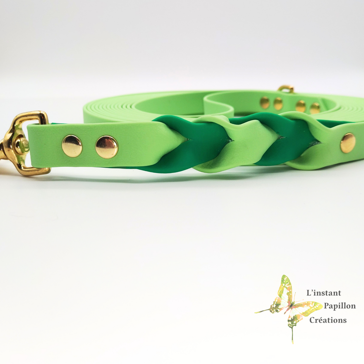 Laisse Biothane® tressée bicolore