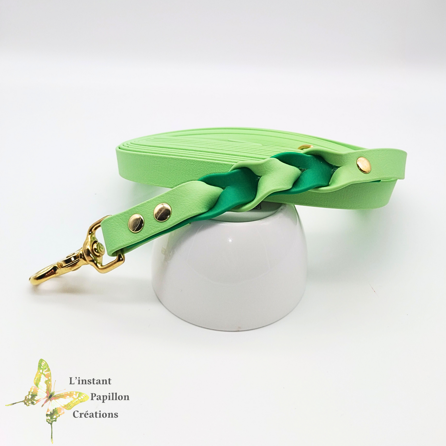 Laisse Biothane® tressée bicolore
